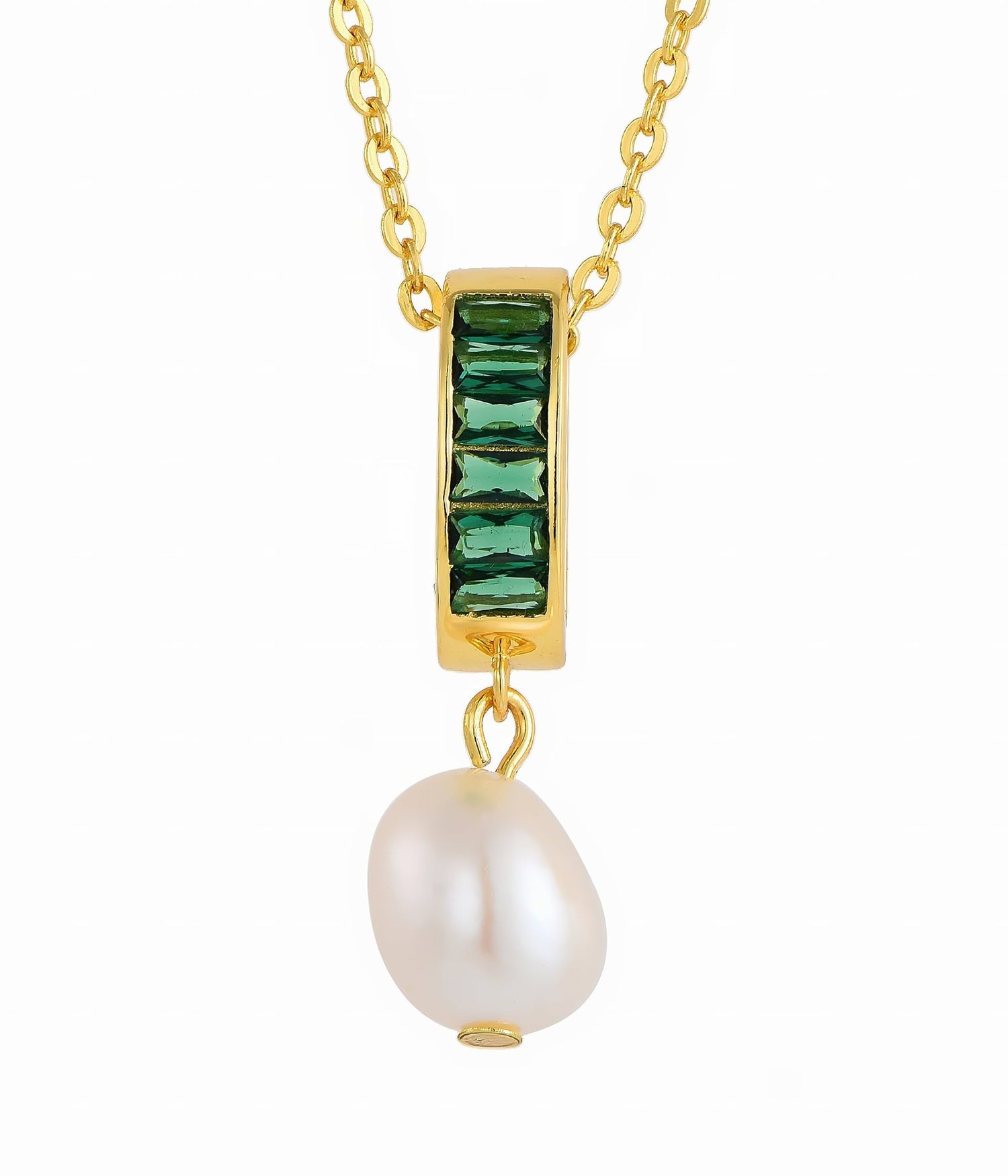 Set di gioielli Emerald Pearl Elegance - NAFALUXE