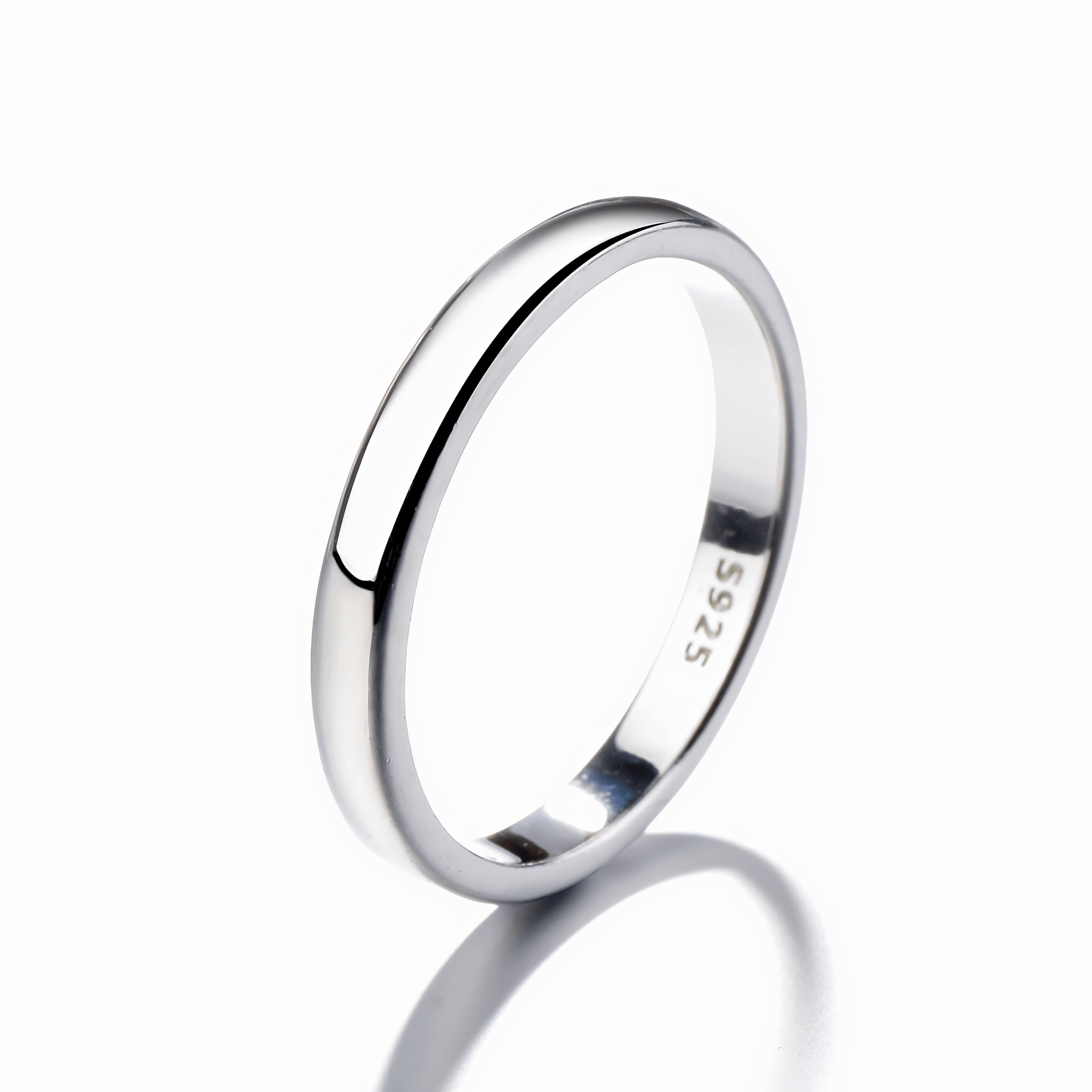 Essential Band – Classic Sterling Silver Polished Ring - NAFALUXE