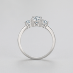 Eternal Bond Ring Sterling Silver with Three Zirconia Stones - NAFALUXE