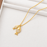 Fish CZ Pendant Necklace – 925 Sterling Silver - NAFALUXE