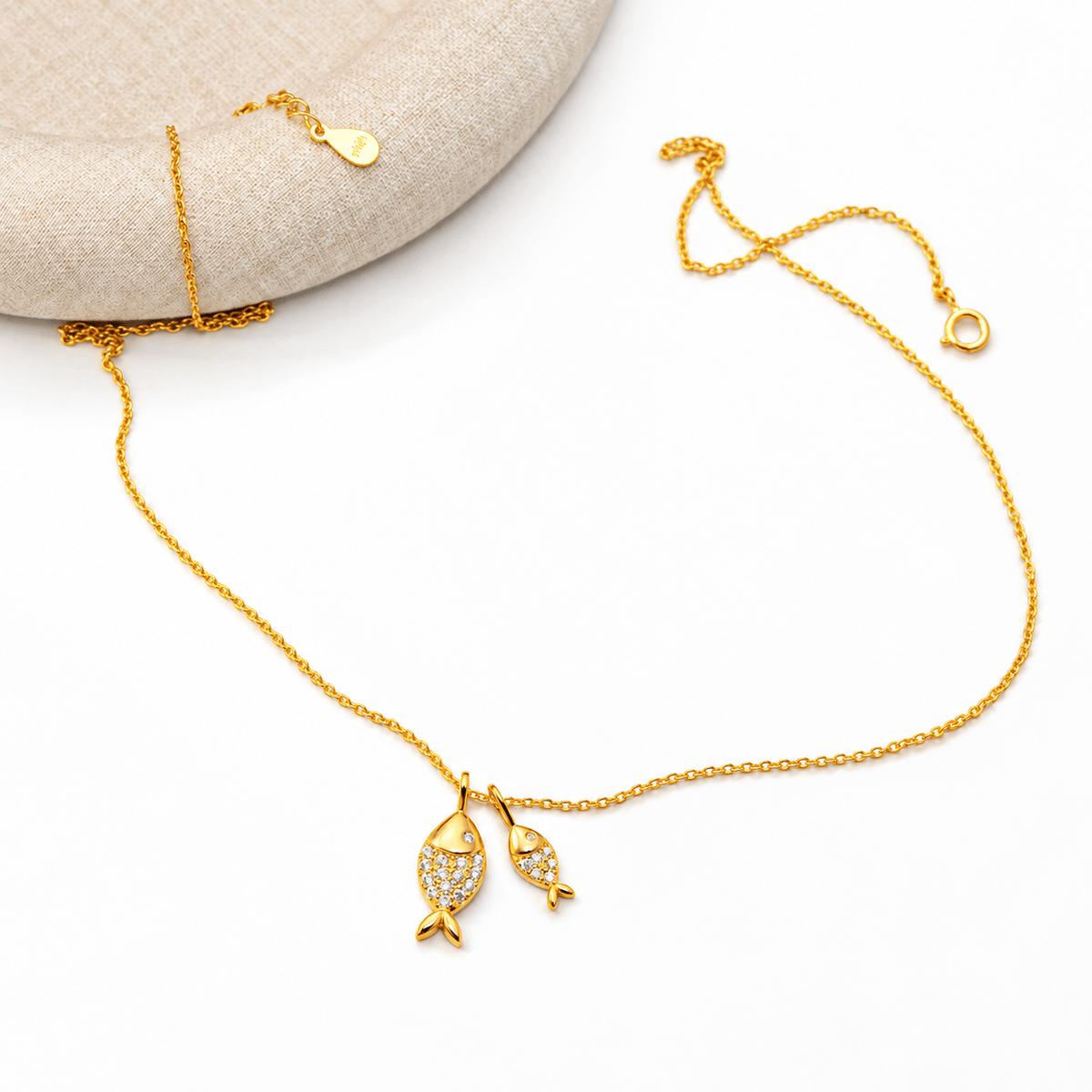 Fish CZ Pendant Necklace – 925 Sterling Silver - NAFALUXE