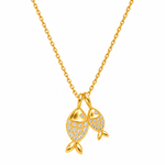 Fish CZ Pendant Necklace – 925 Sterling Silver - NAFALUXE