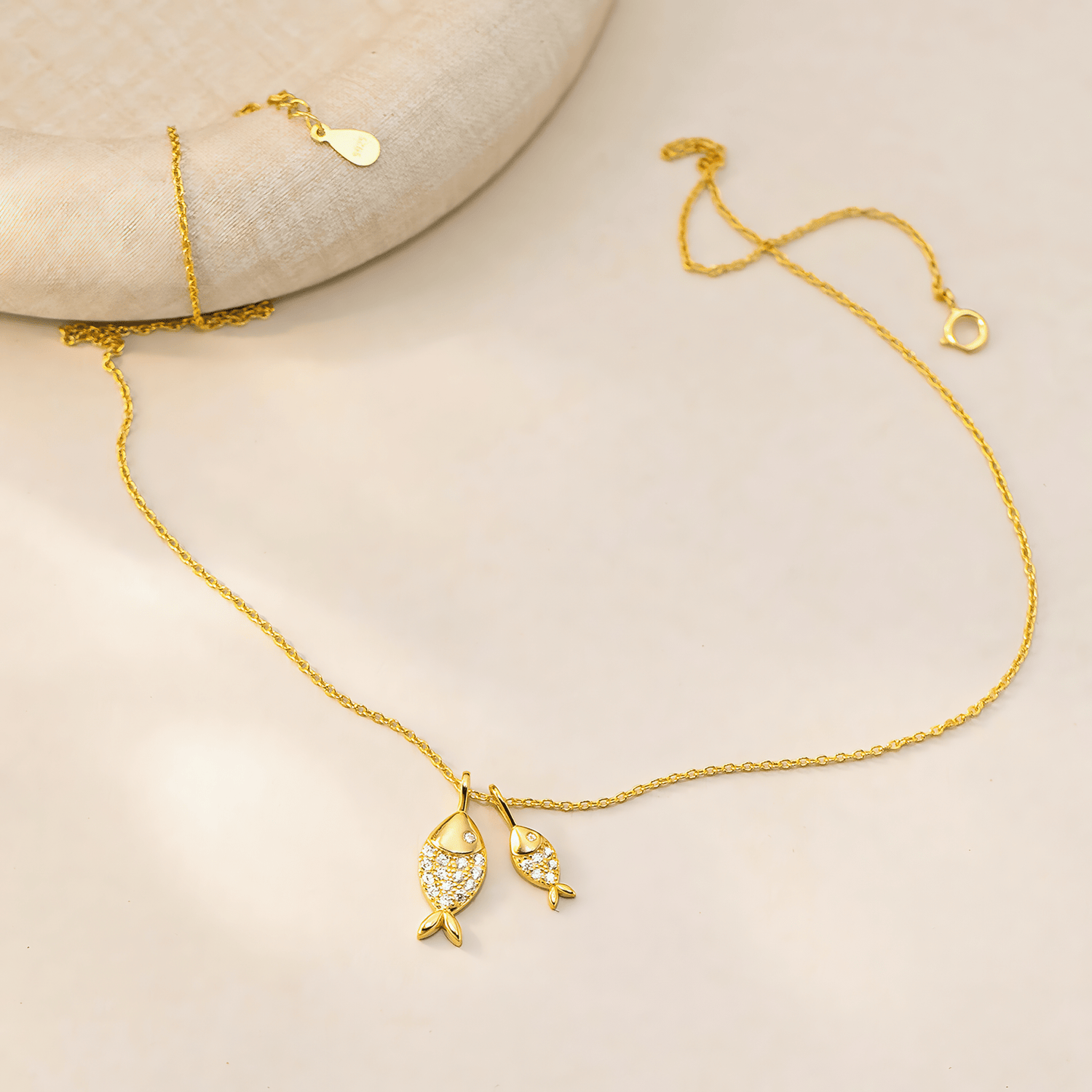 Fish CZ Pendant Necklace – 925 Sterling Silver - NAFALUXE