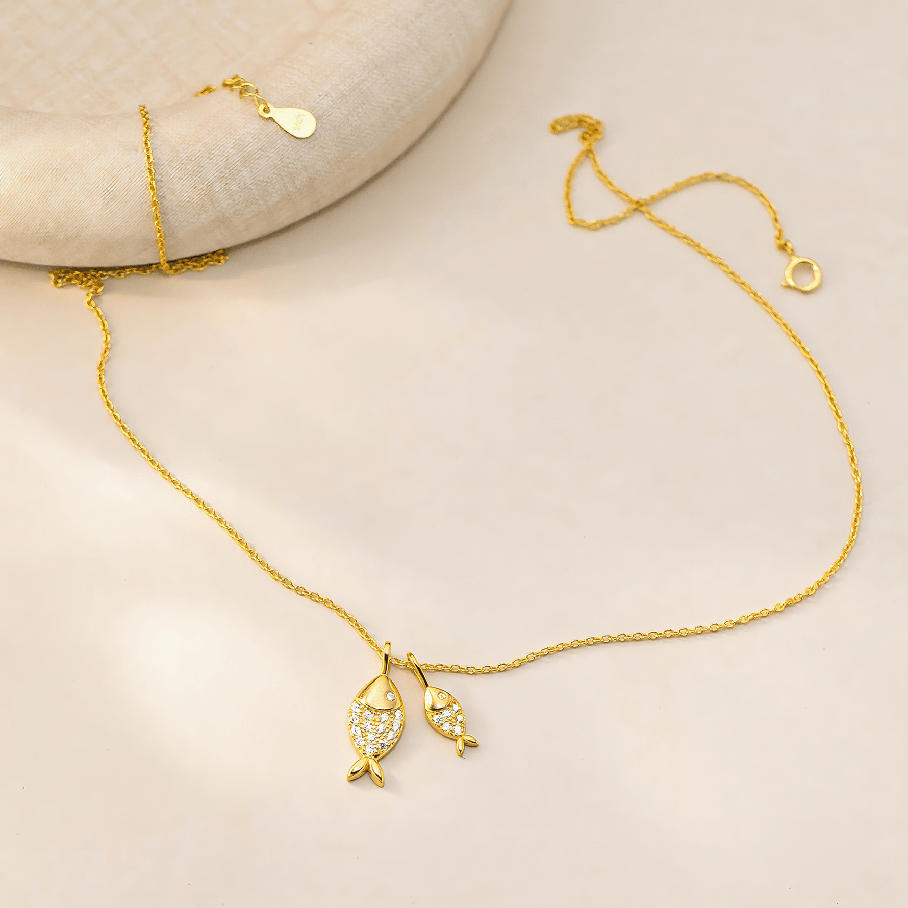 Fish CZ Pendant Necklace – 925 Sterling Silver - NAFALUXE