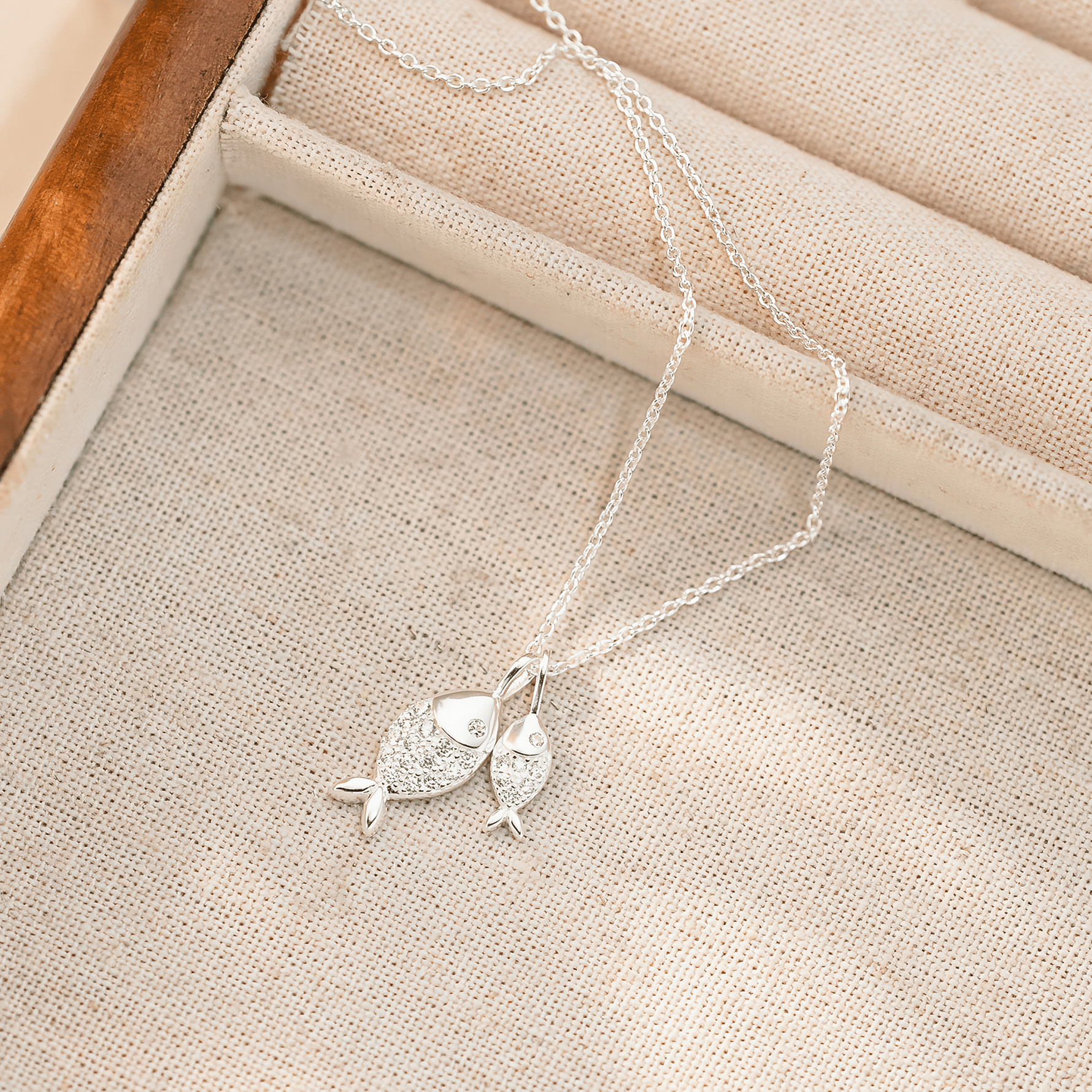 Fish CZ Pendant Necklace – 925 Sterling Silver - NAFALUXE