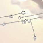 Flutter Drop – Sterling Silver Butterfly Necklace with Crystal - NAFALUXE