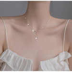 Flutter Drop – Sterling Silver Butterfly Necklace with Crystal - NAFALUXE
