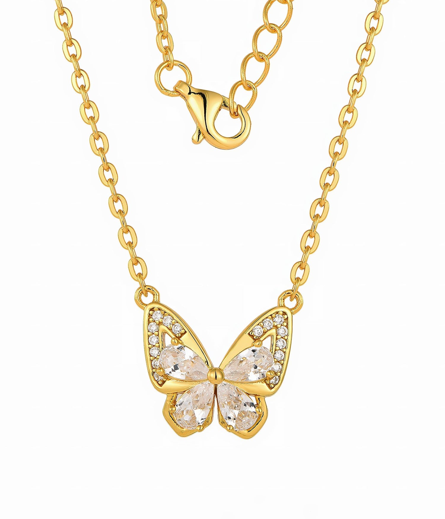 Set di gioielli Golden Butterfly Sparkle - NAFALUXE