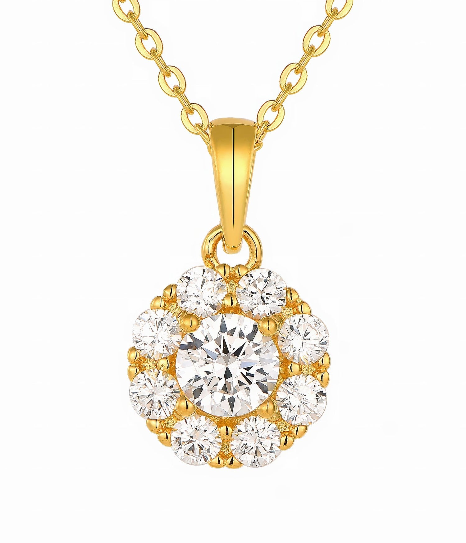 Set di gioielli Golden Halo Sparkle - NAFALUXE