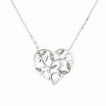 Heart of Nature Necklace – Sterling Silver with Green Zirconia - NAFALUXE