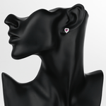heart - shaped stud earrings - NAFALUXE