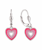 Layered Heart Drop Earrings - NAFALUXE