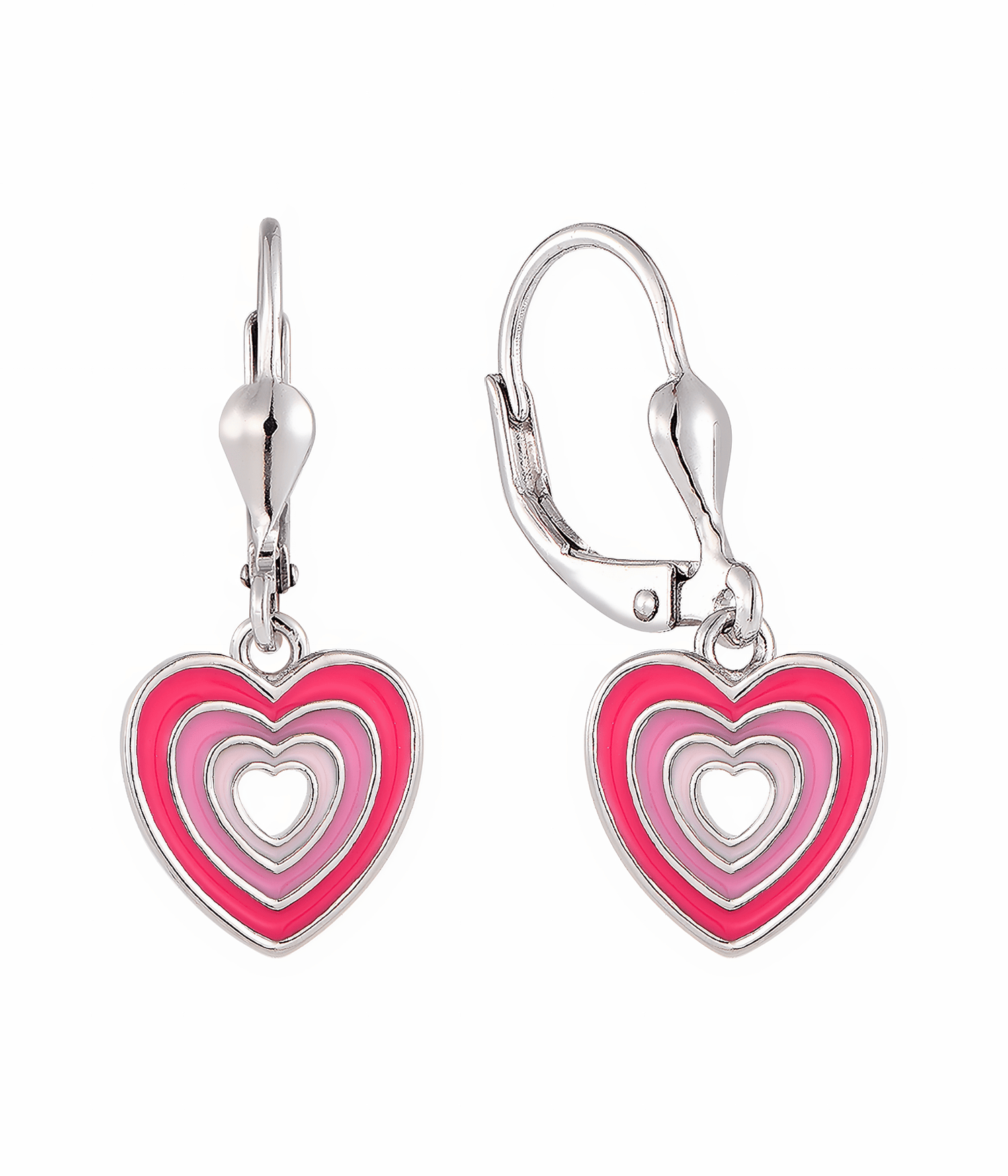 Boucles d'oreilles en forme de cœur superposées - NAFALUXE