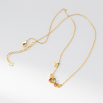 Lotus Flower Butterfly Necklace in Gold - Plated Sterling Silver - NAFALUXE