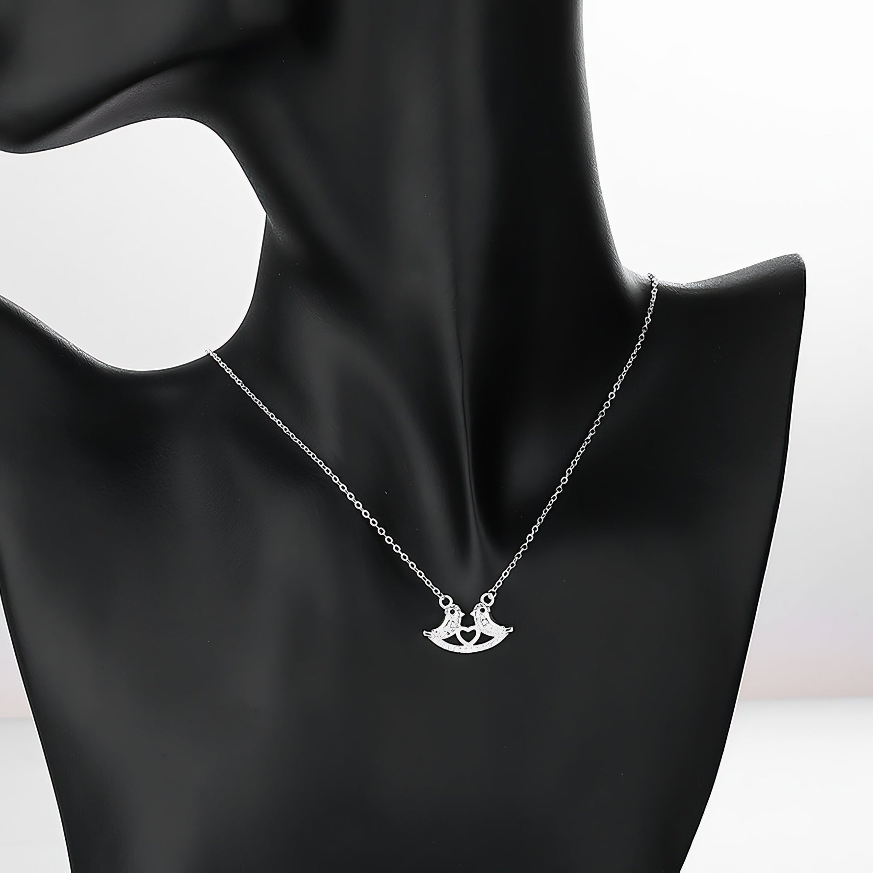 Love Birds Pendant Necklace – 925 Silver - NAFALUXE