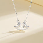 Love Birds Pendant Necklace – 925 Silver - NAFALUXE