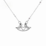 Love Birds Pendant Necklace – 925 Silver - NAFALUXE