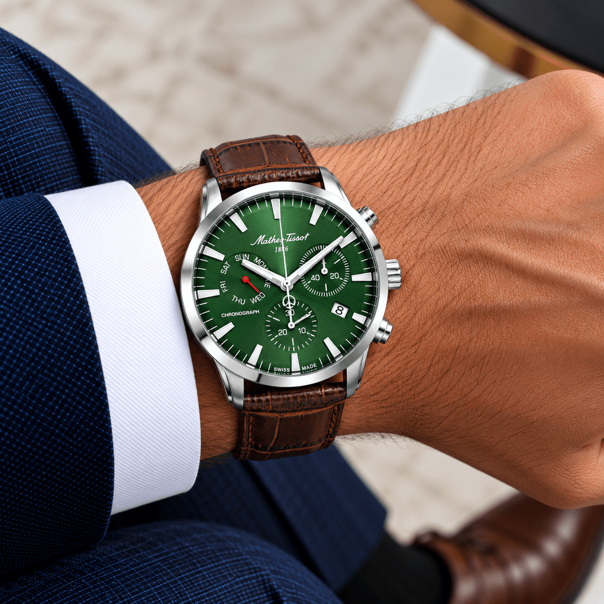 Mathey-Tissot Ares Chrono H197CHALV – Men's Swiss Made Chronograph Watch - NAFALUXE
