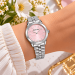 Mathey-Tissot Artemis D10860APK – Women's Swiss Made Quartz Watch | Pink Dial | Silver Stainless Steel - NAFALUXE