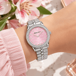 Mathey-Tissot Artemis D10860BPK – Women's Swiss Made Quartz Watch, Pink Dial, Silver Stainless Steel - NAFALUXE