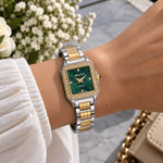 Mathey-Tissot Bella D971BQYV – Women's Swiss Made Quartz Watch | Green Dial | Two-Tone Silver & Gold | 24 mm - NAFALUXE