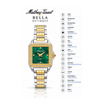 Mathey-Tissot Bella D971BQYV – Women's Swiss Made Quartz Watch | Green Dial | Two-Tone Silver & Gold | 24 mm - NAFALUXE