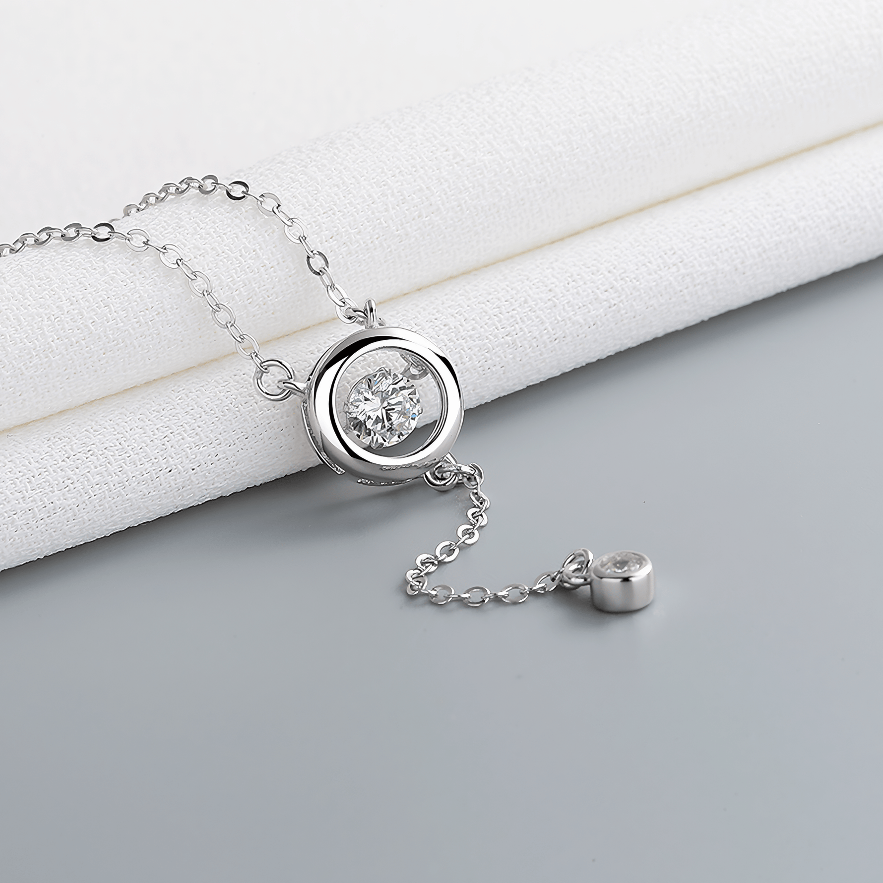 Minimal Drop Lariat Necklace – 925 Silver - NAFALUXE