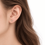 Minimalist Cushion-Cut CZ Stud Earrings – 925 Sterling Silver Gold & Silver Earrings - NAFALUXE