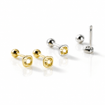 Minimalist Cushion-Cut CZ Stud Earrings – 925 Sterling Silver Gold & Silver Earrings - NAFALUXE