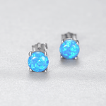 Boucles d'oreilles minimalistes en opale, finition or et argent - NAFALUXE