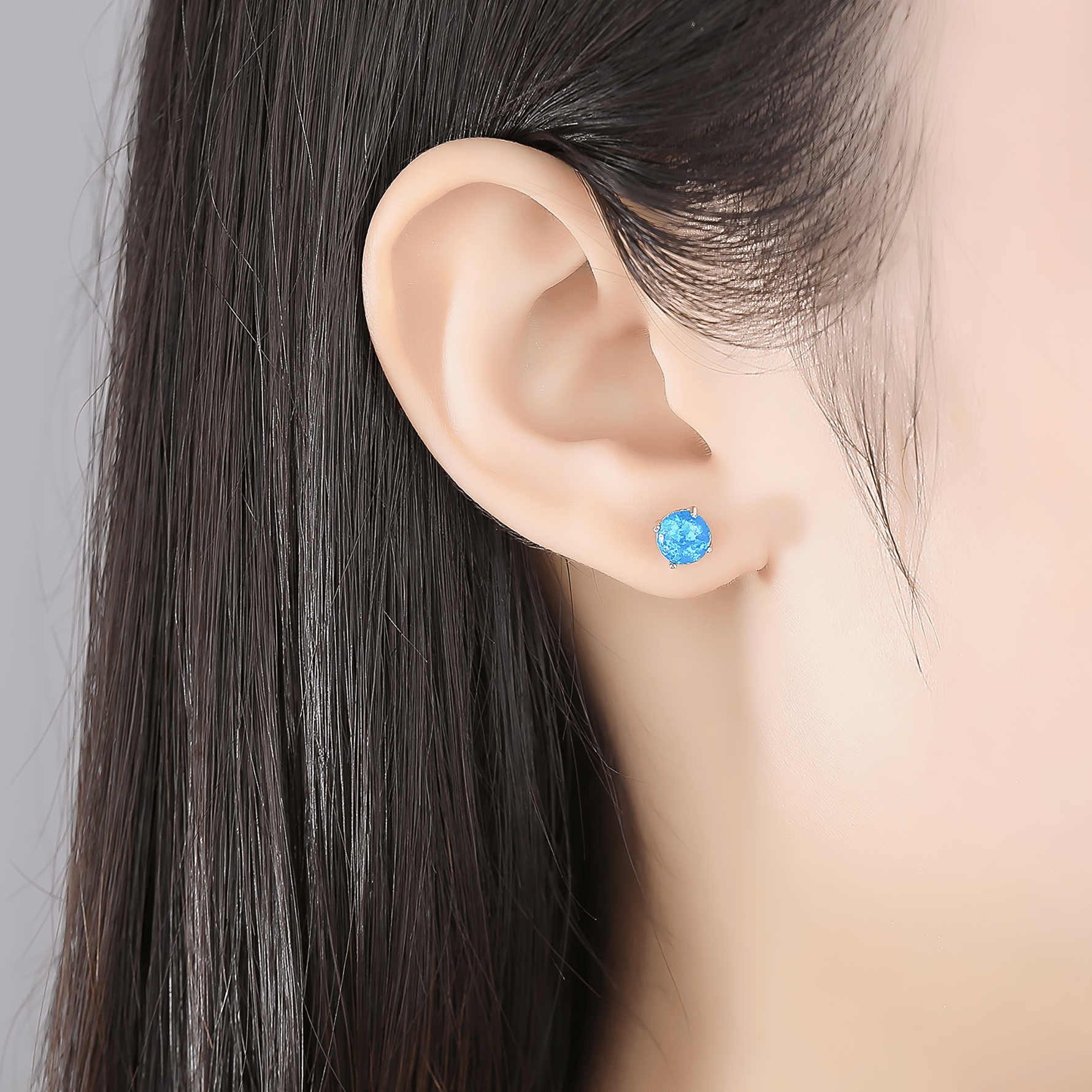 Boucles d'oreilles minimalistes en opale, finition or et argent - NAFALUXE