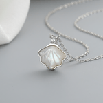 Mother of Pearl Shell Necklace – 925 Silver - NAFALUXE