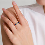 Multicolor Gemstone Necklace & Ring Set – 925 Sterling Silver - NAFALUXE
