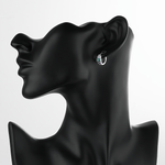 Multicolor Princess - Cut Hoop Earrings – 925 Silver with AAA Cubic Zirconia - NAFALUXE