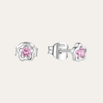 Pink Blossom Stud Earrings - NAFALUXE