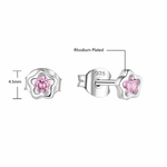 Pink Blossom Stud Earrings - NAFALUXE