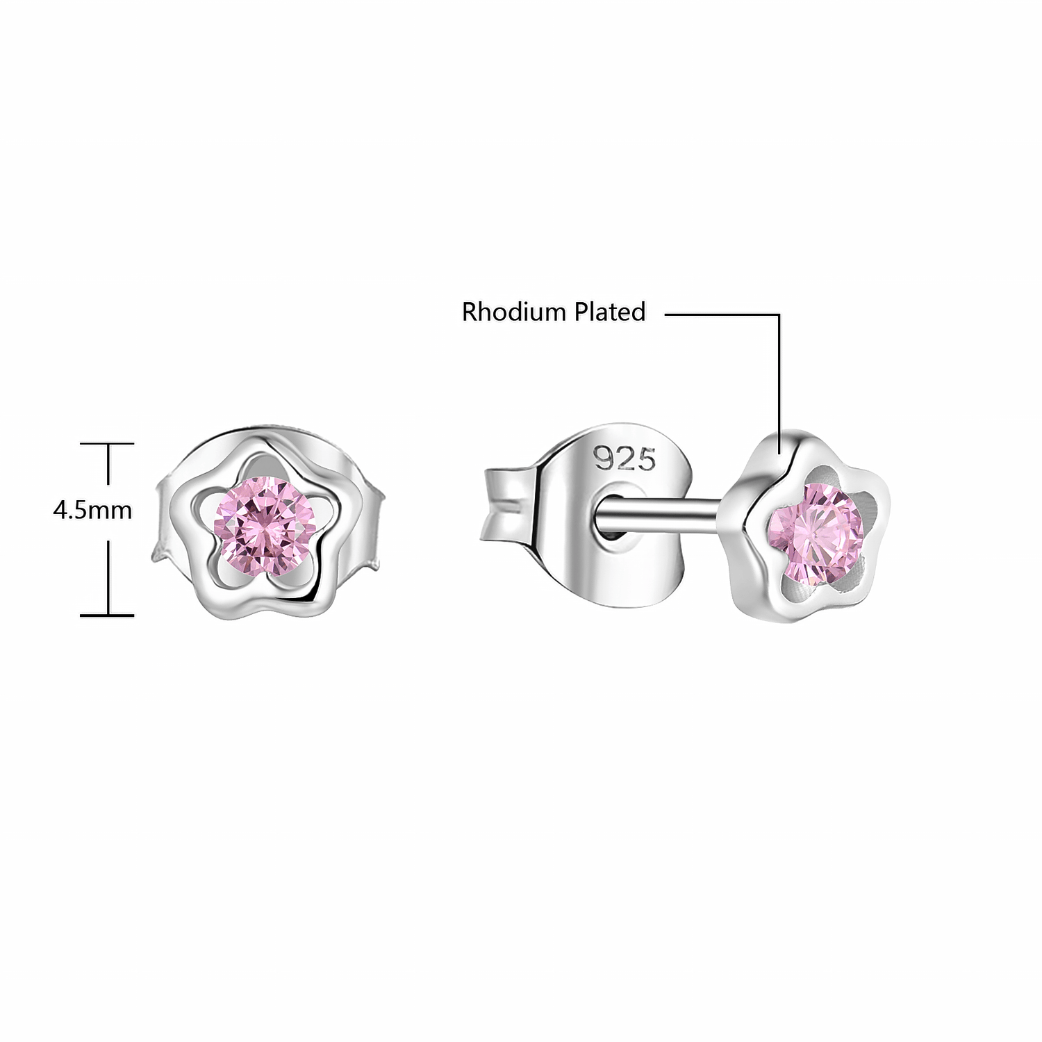 Pink Blossom Stud Earrings - NAFALUXE