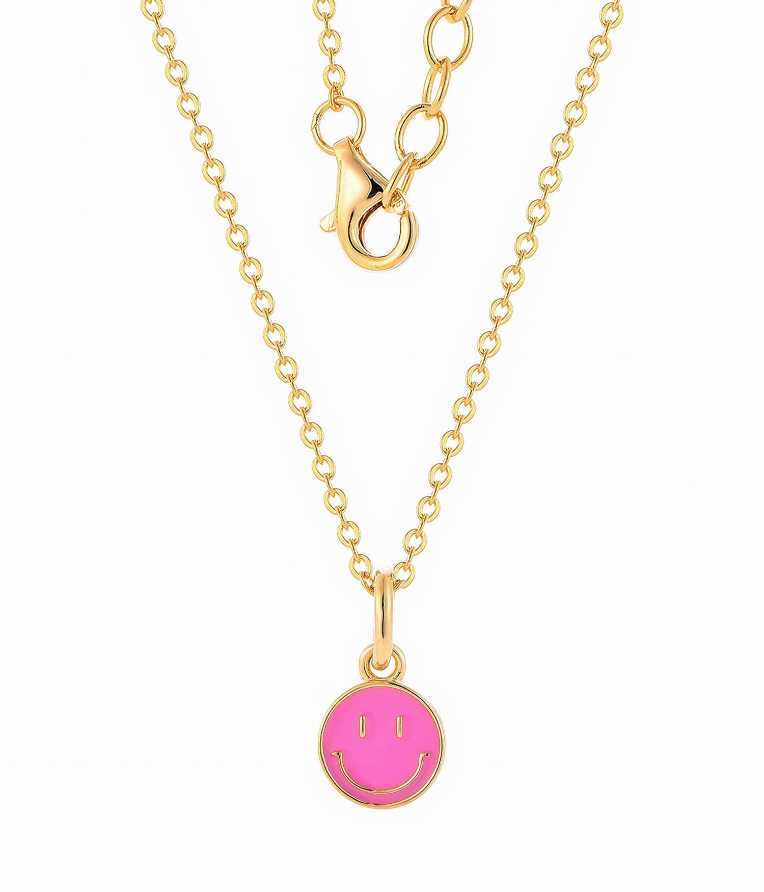 Collier avec smiley rose - NAFALUXE