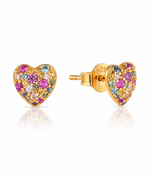 Boucles d'oreilles « Rainbow Heart » - NAFALUXE