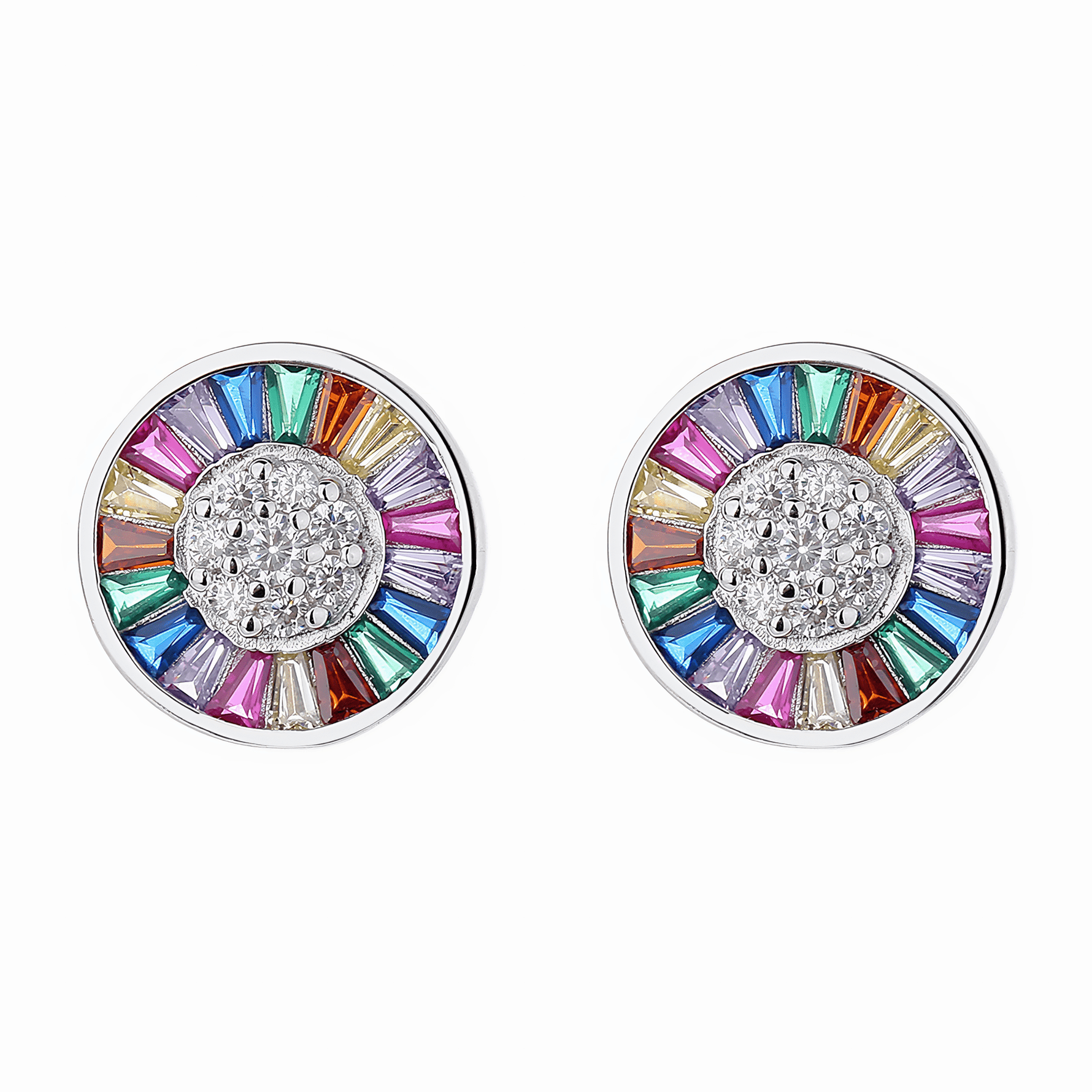 Rainbow Zirconia Studs - NAFALUXE