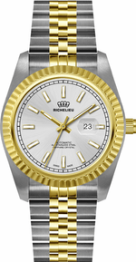 Richelieu Automatic Unisex Watch 38mm – Silver Dial Two - Tone | Swiss Made - NAFALUXE