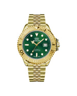 Richelieu Automatic Watch 33mm Green Dial Gold Tone Stainless Steel 316L – Swiss Made - NAFALUXE