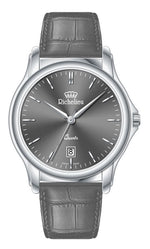 Richelieu Ladies Quartz Watch 36mm Grey Dial Leather Strap – Swiss Made - NAFALUXE