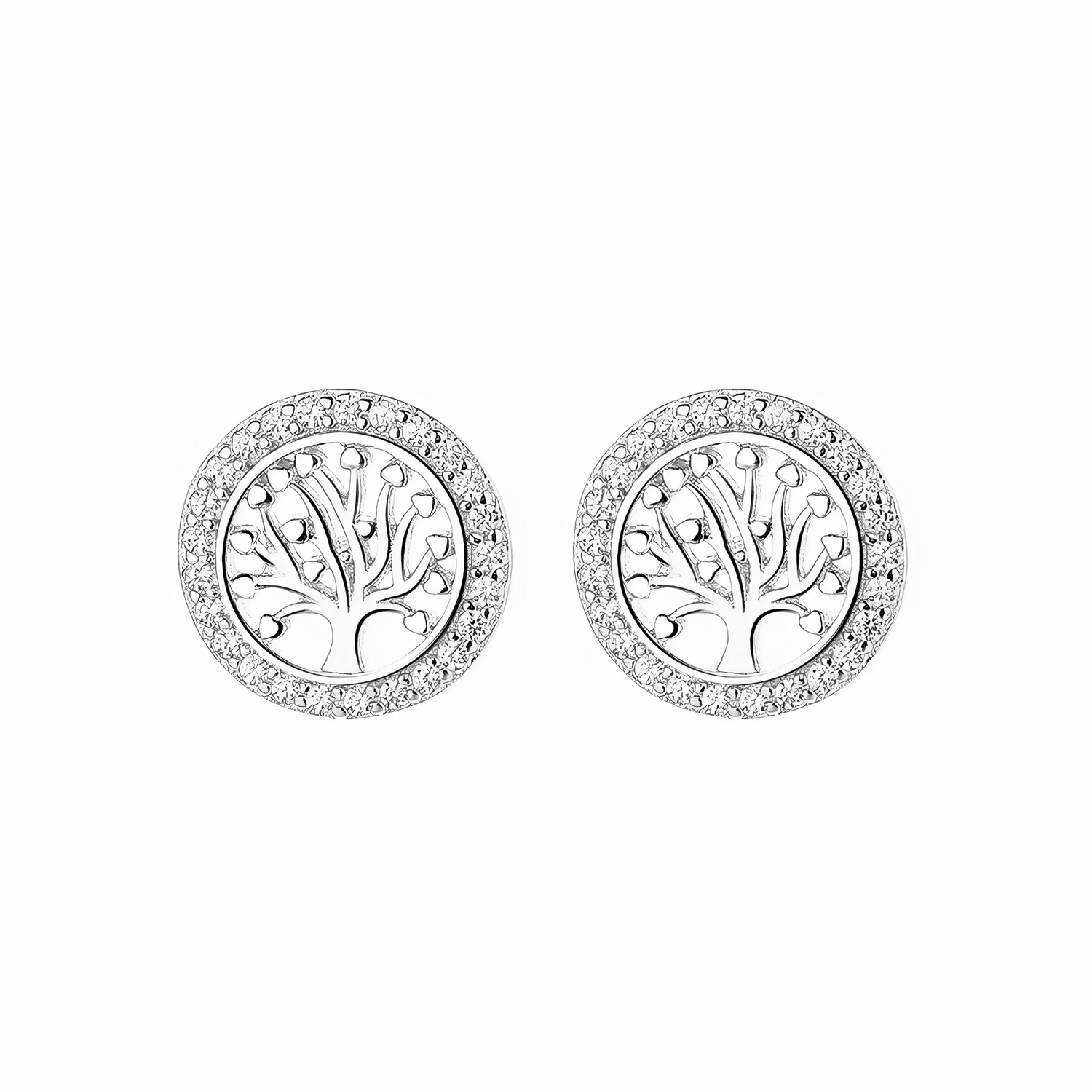 Silver Tree of Life Studs - NAFALUXE