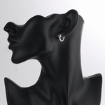 Sterling Silver 925 Flower Hoop Earrings – Pink AAA Cubic Zirconia - NAFALUXE