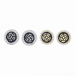 Parure de boucles d'oreilles en argent sterling avec motif de rose - NAFALUXE