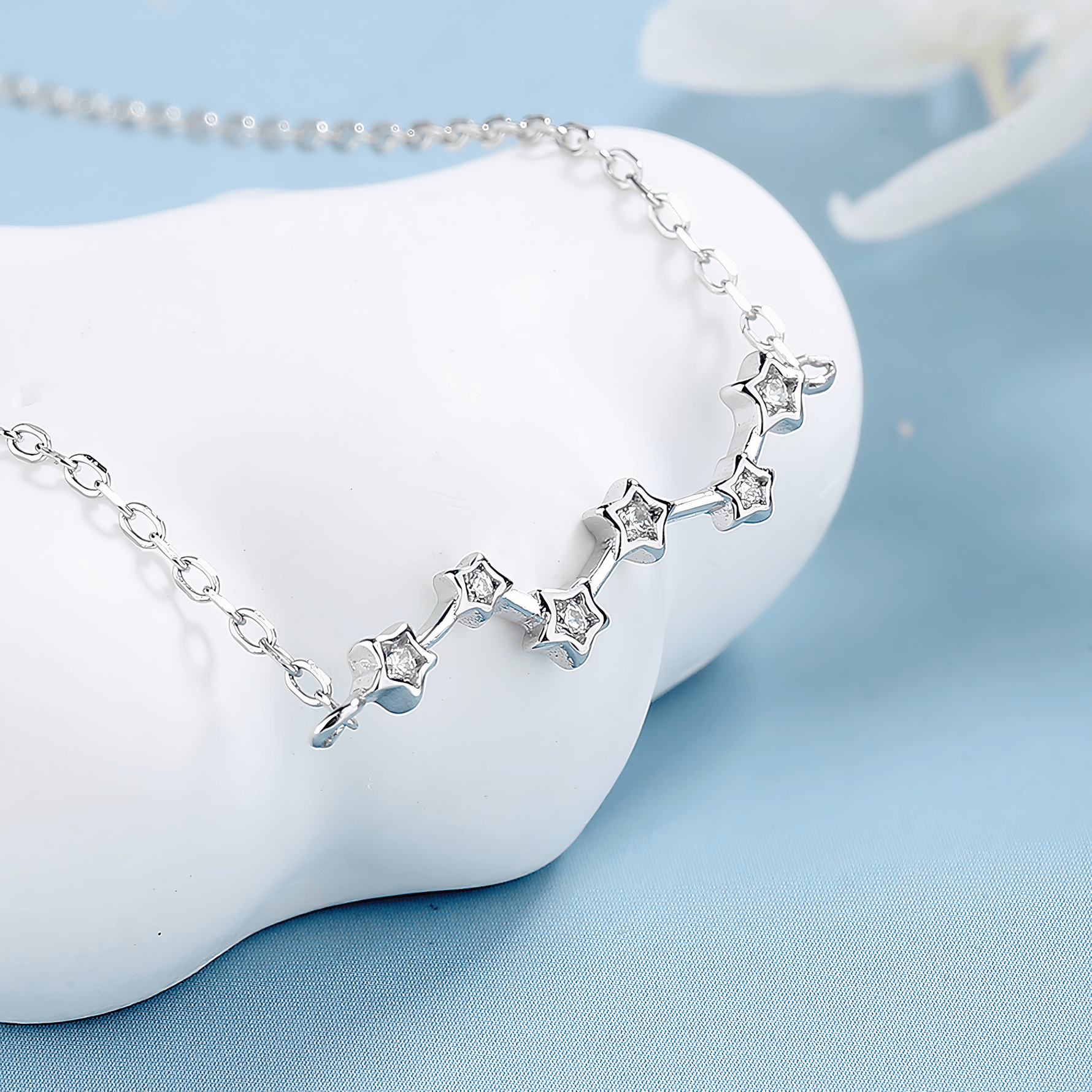 Sterling Silver Star Constellation Necklace - NAFALUXE