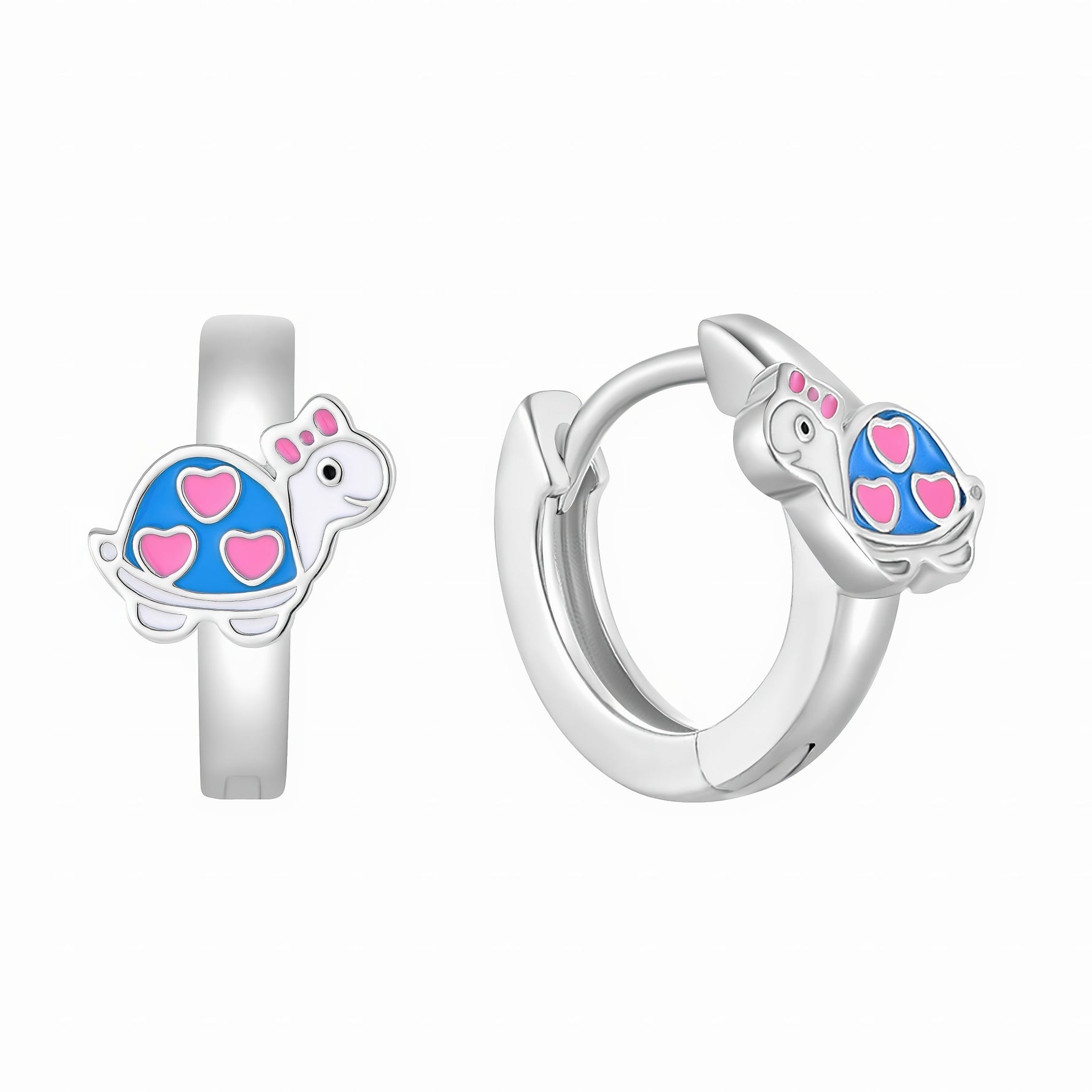 Sweet Heart Turtle Hoop Earrings - NAFALUXE