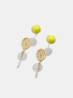 Set di orecchini a bottone con pallina da tennis e racchetta - NAFALUXE