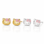 Titre : Boucles d'oreilles clous « Cute Kitty Bow » – Argent sterling 925 - NAFALUXE